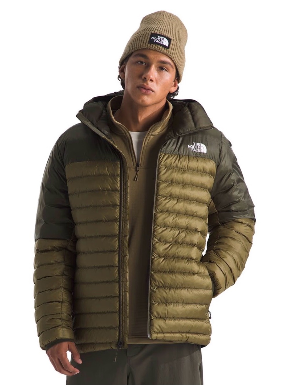 The North Face Men’s Terra Hoodie Jacket New Taupe Green/Cedar